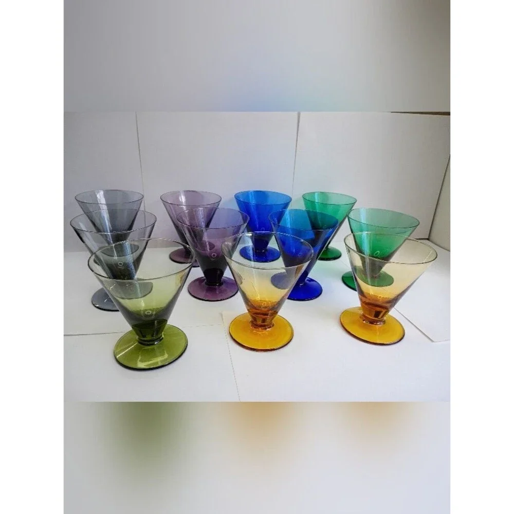 11 Max Verboeket Fruit Juice Drinkware Glassware Cocktail Multi-colored  RARE